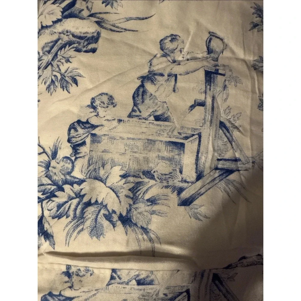 Set Of 3 Valance Curtains Curtains Classic Toile De Jouy French Countryside Euro